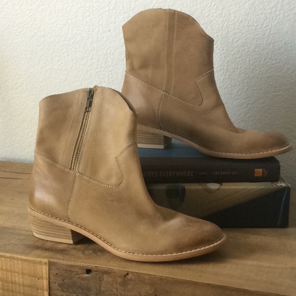 Tan booties